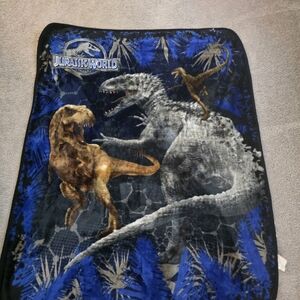 Jurassic World Blanket - Blue and Brown